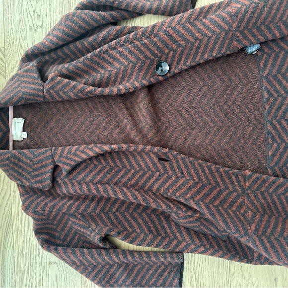 Anthropologie Moth Brown Chevron Sweater Coat - Picture 5 of 8